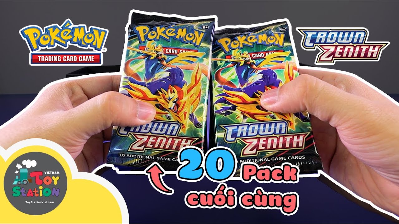 Chia tay Crown Zenith với 20 packs cuối cùng Pokemon TCG ToyStation 756