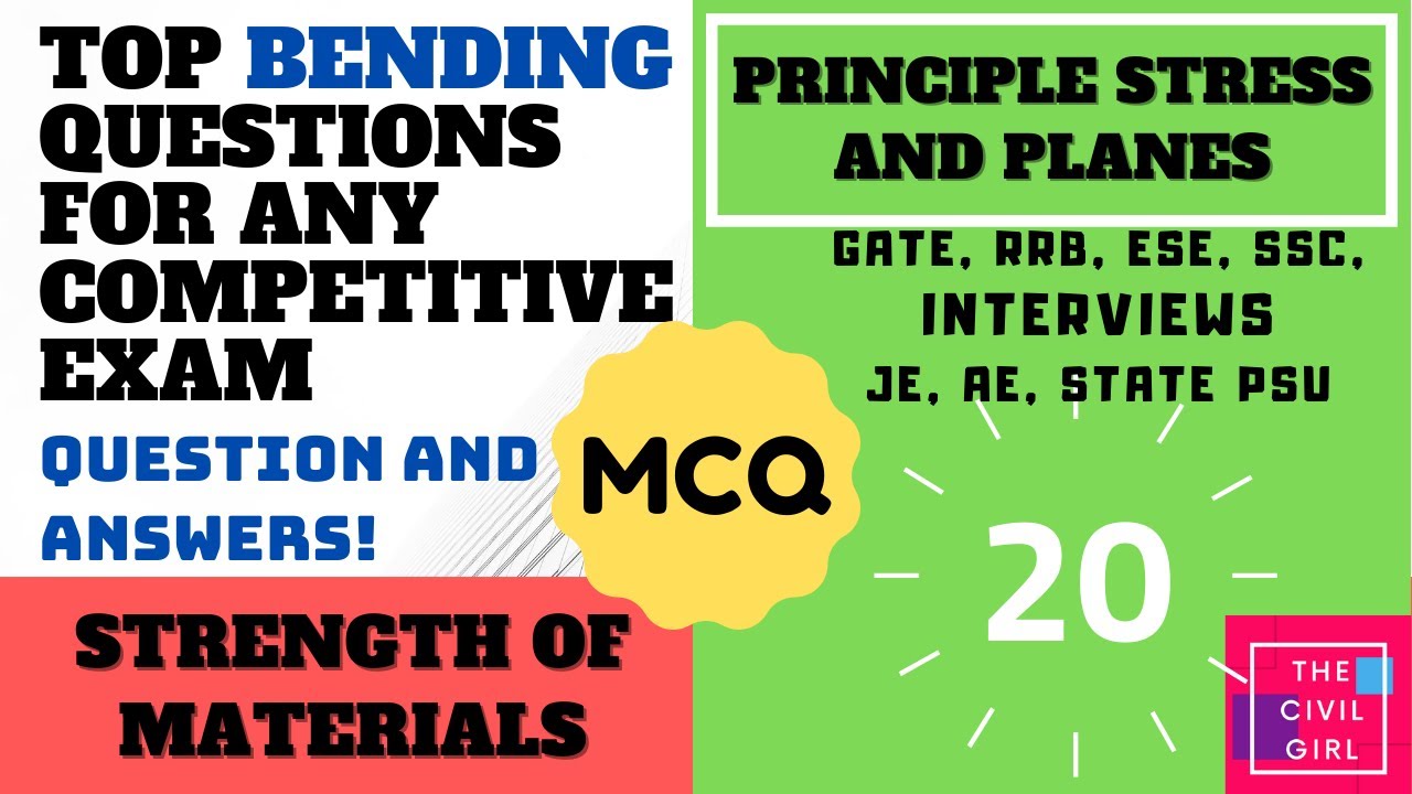 Principal stresses and strains- Top Strength of materials solved problems MCQ l  LNT l TATA |SOM