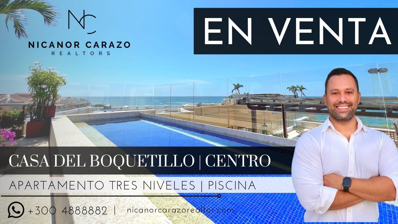 🚩 APARTAMENTO en VENTA CENTRO HISTORICO CON VISTA AL MAR 🌊 | CASA DE BOQUETILLO EN #CARTAGENA