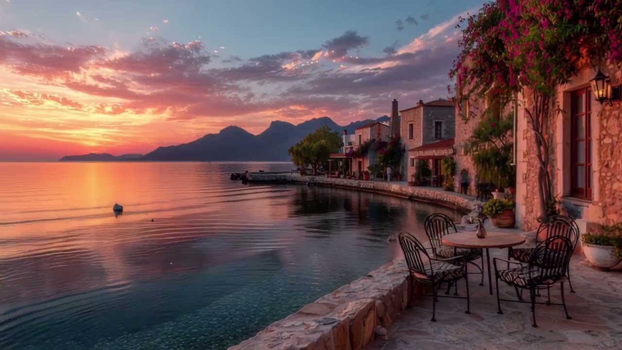 15 Minutes of Calming Music Greek Sunset Meditation | Relax Breathe Unwind