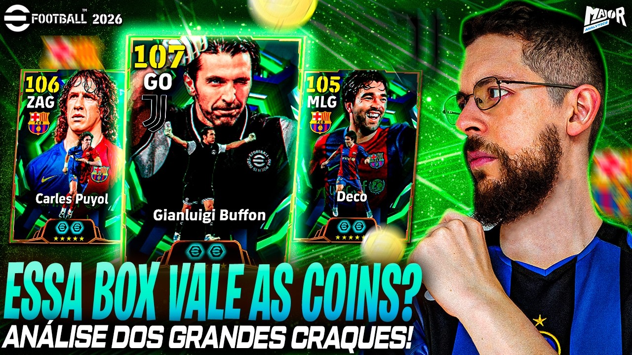 🚨 VEIO PESADA! Deco, Puyol e Buffon na NOVA BOX! Vale a pena? | eFootball 2026