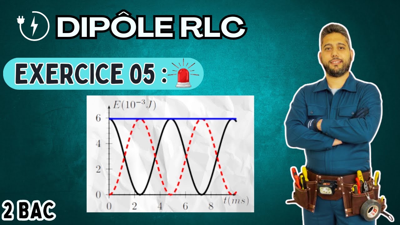 Exercice 05 - Les oscillateur libres d’un circuit RLC - Électricité ⚡️- 2 BAC BIOF - Prof Mouslim