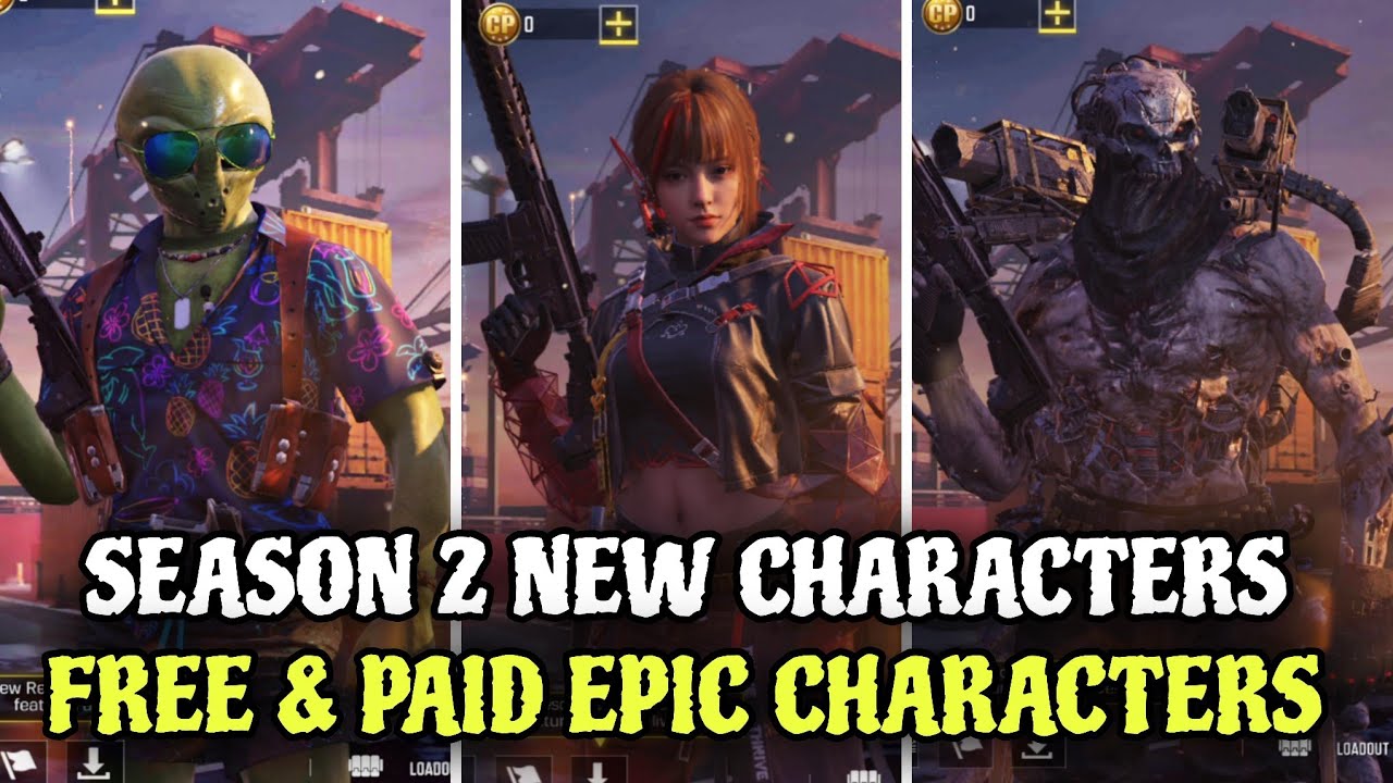 Season 2 All New Epic Free & Paid characters Codm 2026 | Codm Season 2 New Update Leaks 2026