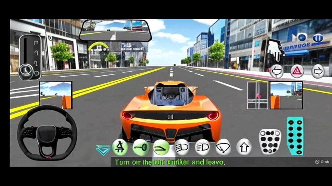 New Orange Ferrari 3d Driving Class Gameplay video