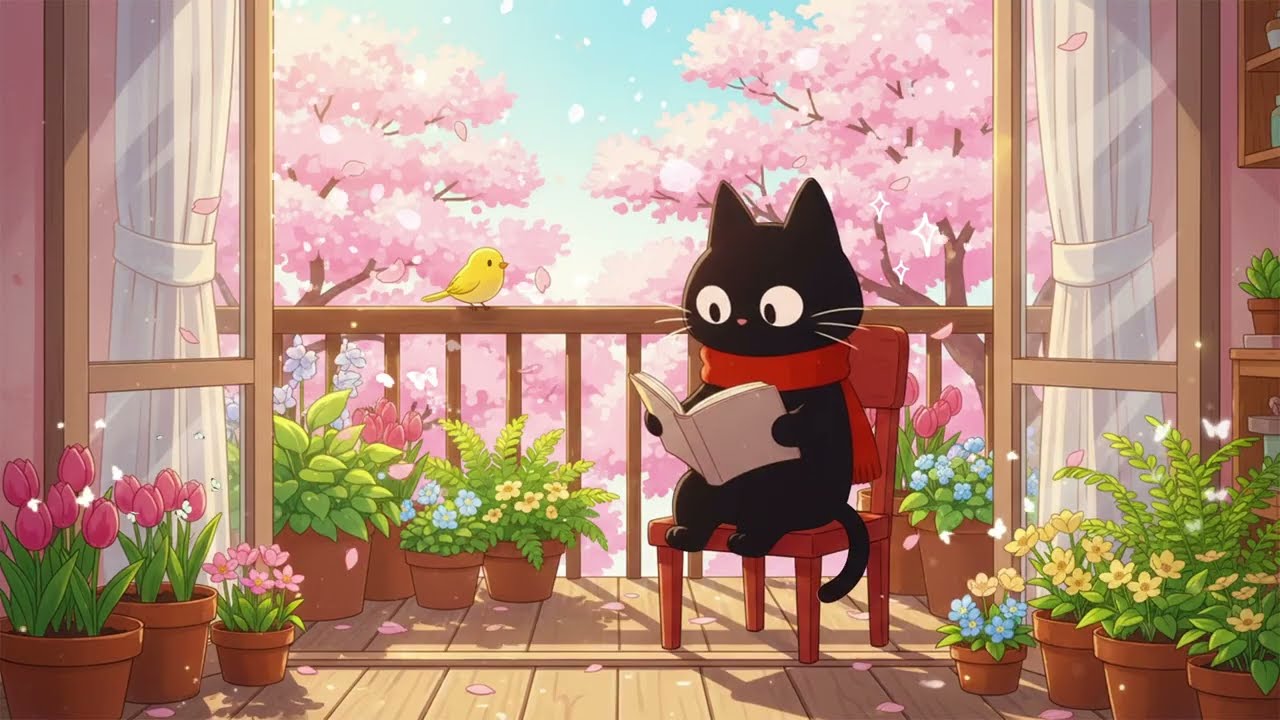 Cozy Corner in Bloom🌸📖Gentle Lofi Beats for Relax & Focus