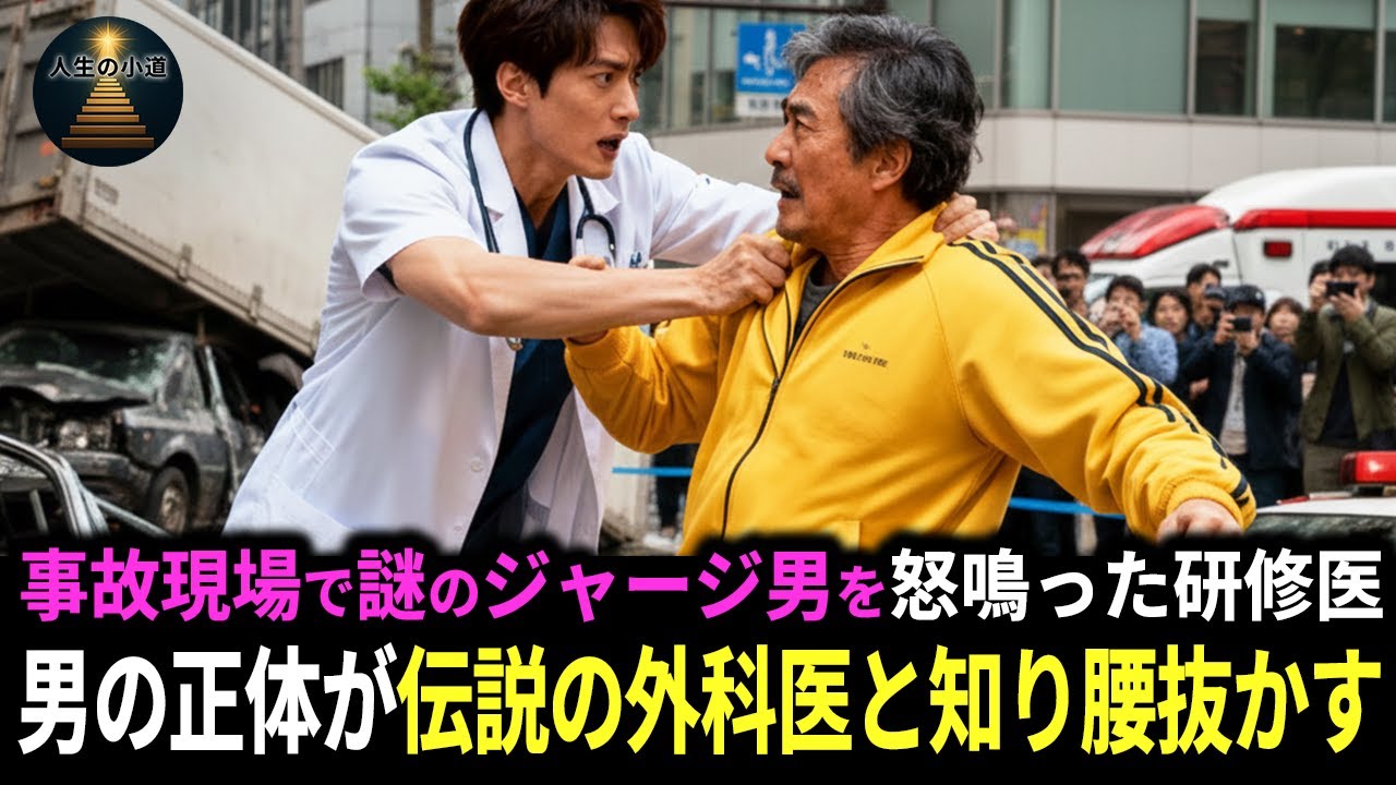 事故現場で処置する謎の黄色ジャージ男を突き飛ばした研修医。男の正体が、数々のVIPを救った伝説の名医と知らず...