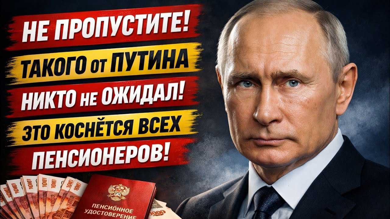 Глобальные ПЕРЕМЕНЫ в пенсиях с 1 марта 2026 года - Срочное заявление Путина!