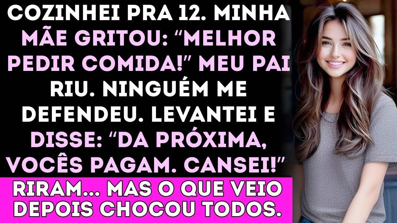 Depois de fazer o jantar pra família, minha mãe falou alto: 'Isso nem dá pra comer!' Eu respondi...