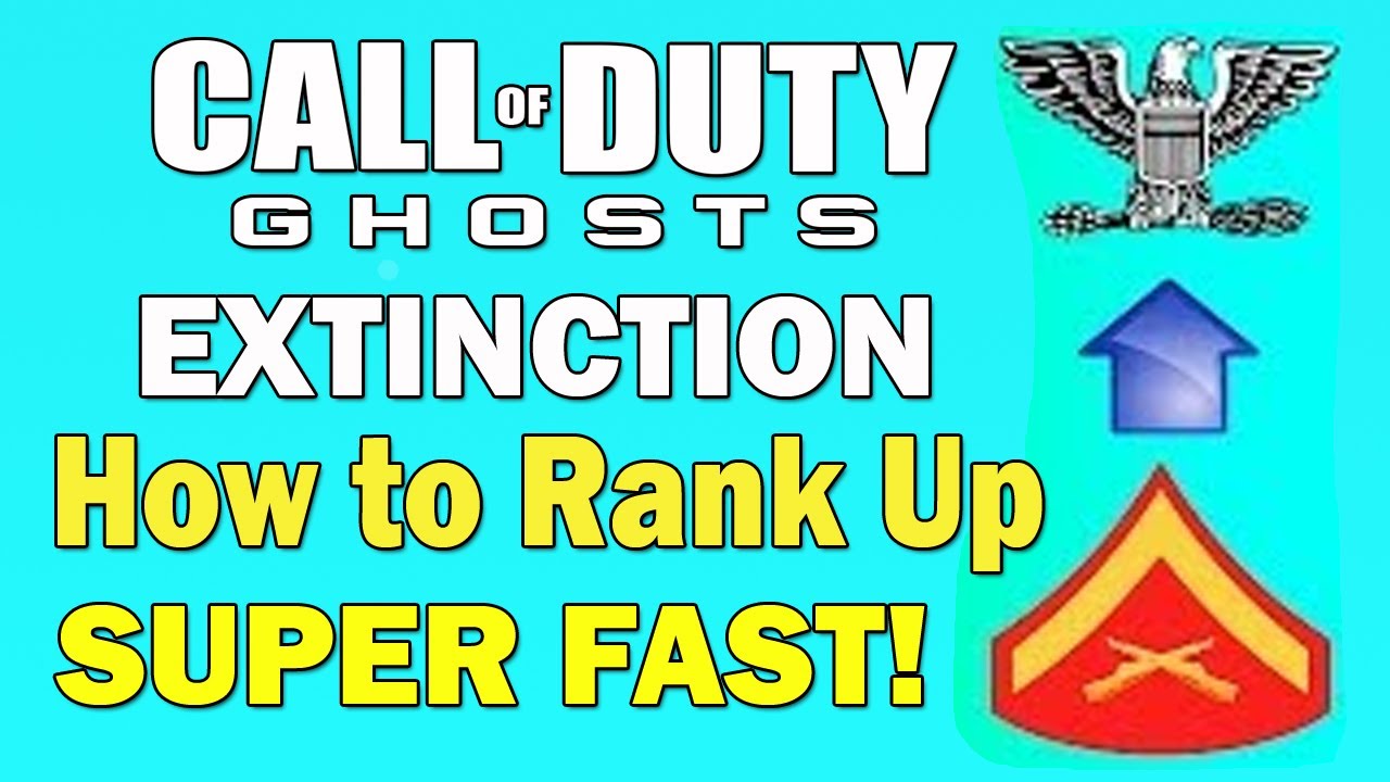 COD Ghosts Extinction: How to Rank Up Super Fast! - Instant Prestige 5 Max Rank!