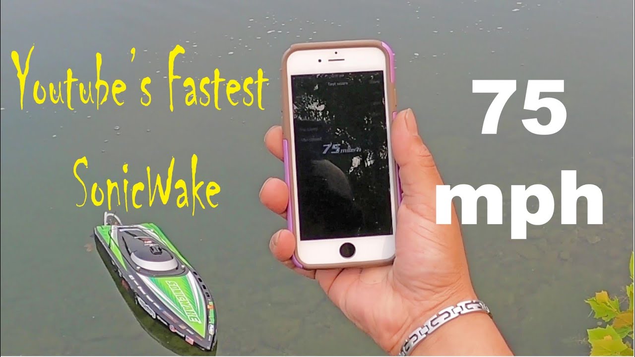 ProBoat SonicWake Speed Record Fastest on Youtube?! 75mph GNSS Dasboata