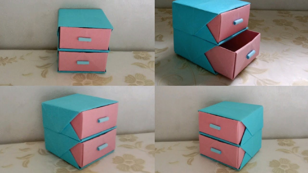 أدراج ورقية صغيرة و جميلة |صنع درج بالاوراق بسهولة | Make paper drawers | faire des tiroirs à papier