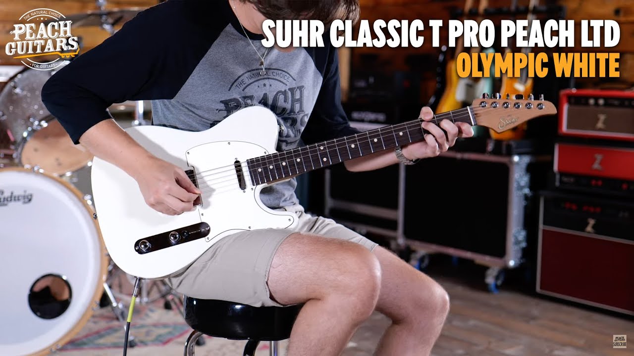 No Talking...Just Tones | Suhr Classic T Pro Peach LTD - Olympic White - Roasted Maple/Rosewood