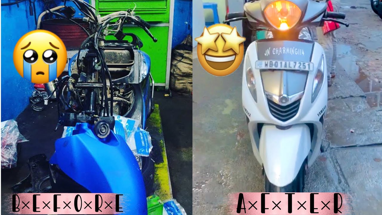 Yamaha Fascino Full Body Change | And Service Cost | ICICI Lombard Insurance |Jn_Vlog |
