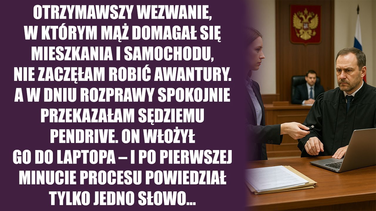 Otrzymawszy wezwanie, w którym mąż domagał się mieszkania i samochodu, nie zaczęłam robić awantury