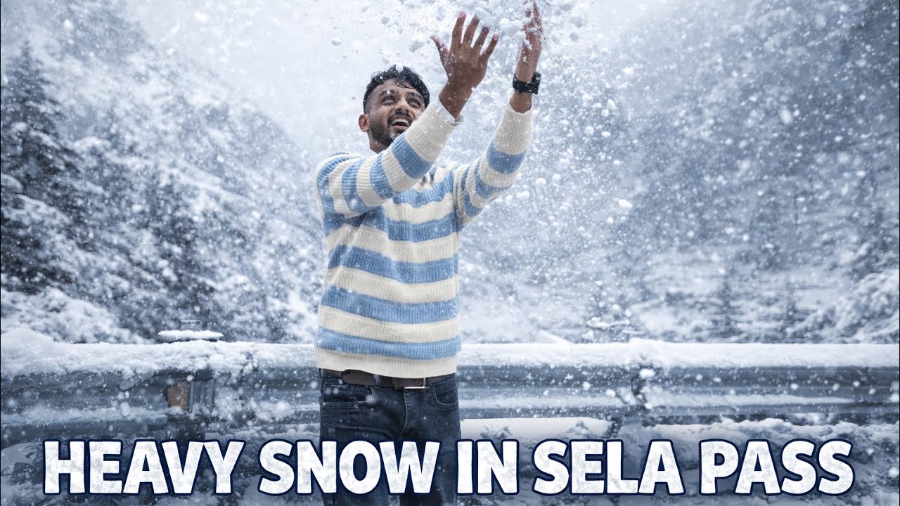 Heavy Snowfall in Sela Pass 😱 | Road Covered in Snow 