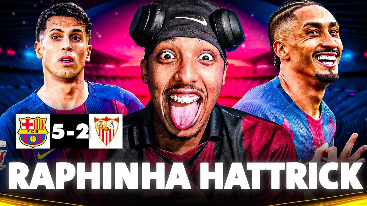 Raphinha Hattrick !! Barcelona 5-2 Sevilla.