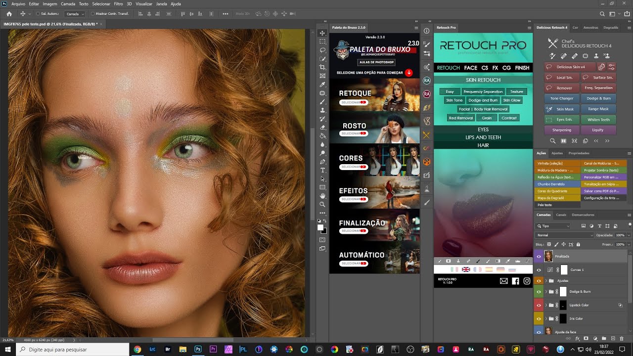 Tratamento de pele com Retouch Pro