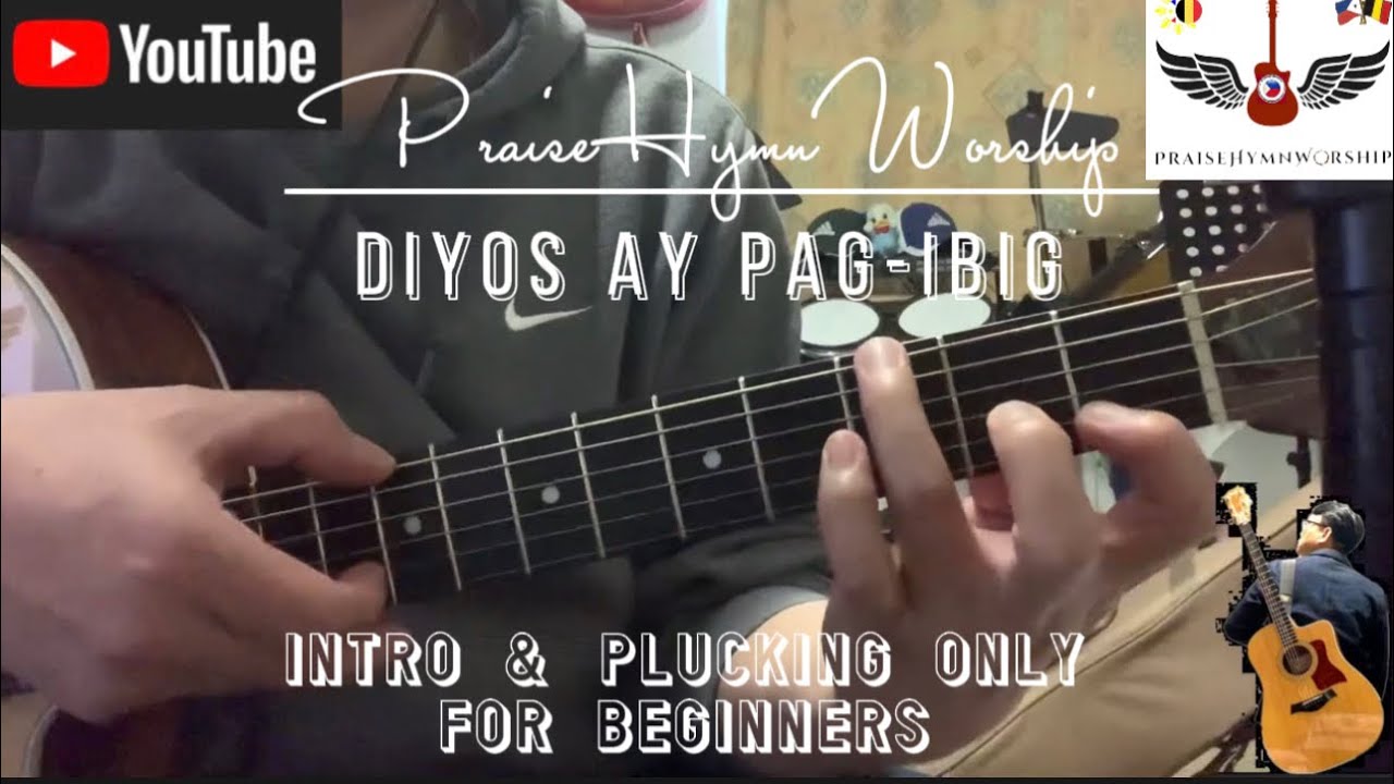 Diyos Ay Pag-Ibig - INTRO & PLUCKING only! Basic Guitar tutorial for BEGINNERS