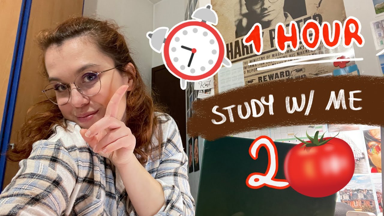 1 HOUR Real Time STUDY W/ ME 🌼 - 2 POMODORI 🍅 *Aesthetic music* | Arileigheas