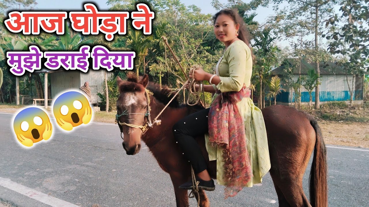 आज घोड़ा ने डराई दिया मुझे | horse riding | desi style horse riding