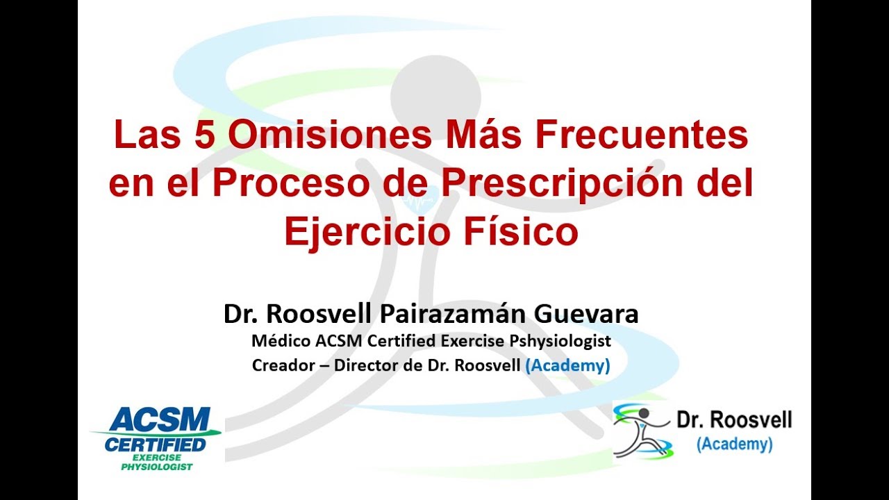 5 OMISIONES FRECUENTES EN PRESCRIPCION DE EJERCICIOS