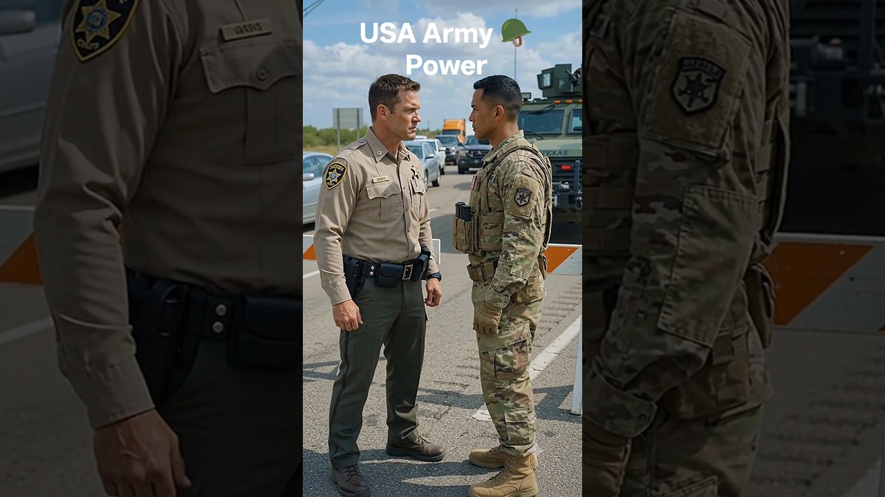 Deputy Challenged a Pentagon Convoy 😡 Then The Sheriff Chief Stepped In! #USArmy #Sheriff #USAStory