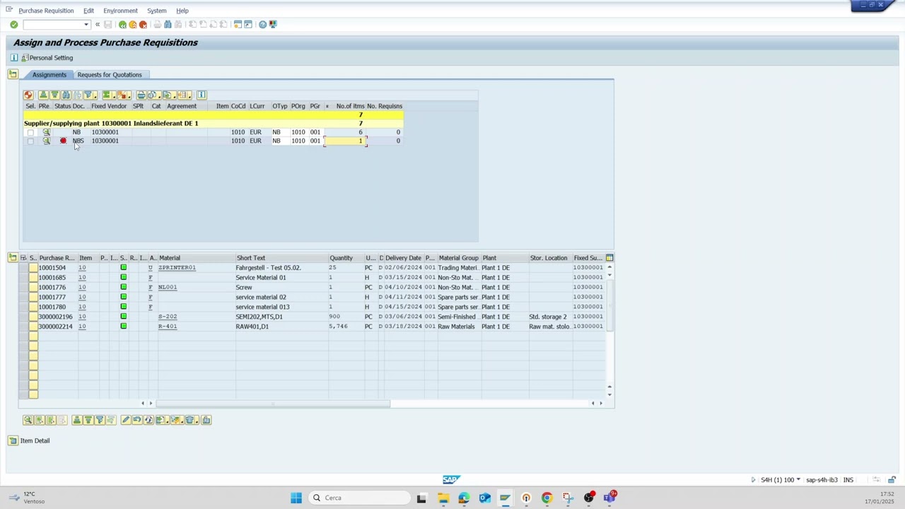 How to convert multiple purchase requisitions in one purchase order in SAP