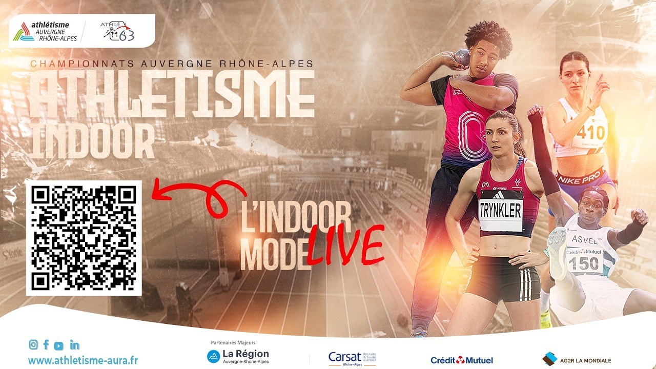 🔴LIVE - CHAMPIONNATS AUVERGNE RHÔNE-ALPES D'ATHLÉTISME 2026 INDOOR (jour 1)