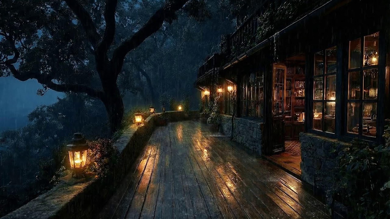 Rain and Thunderstorm at Night 🌙⛈️ (No Ads) Deep Sleep White Noise