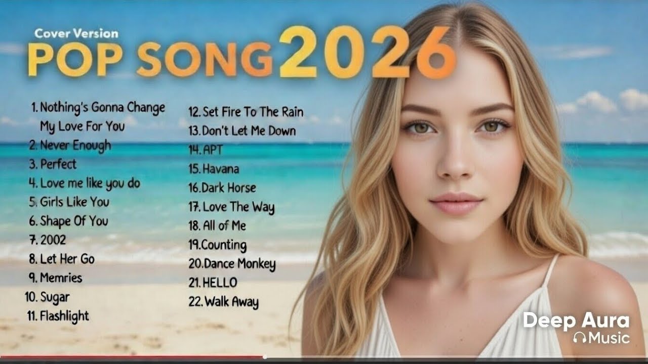 POP SONGS COVER 2026 ♫ Beach Vibes Relaxing Playlist | APT, Havana, Shape of You cover mix 