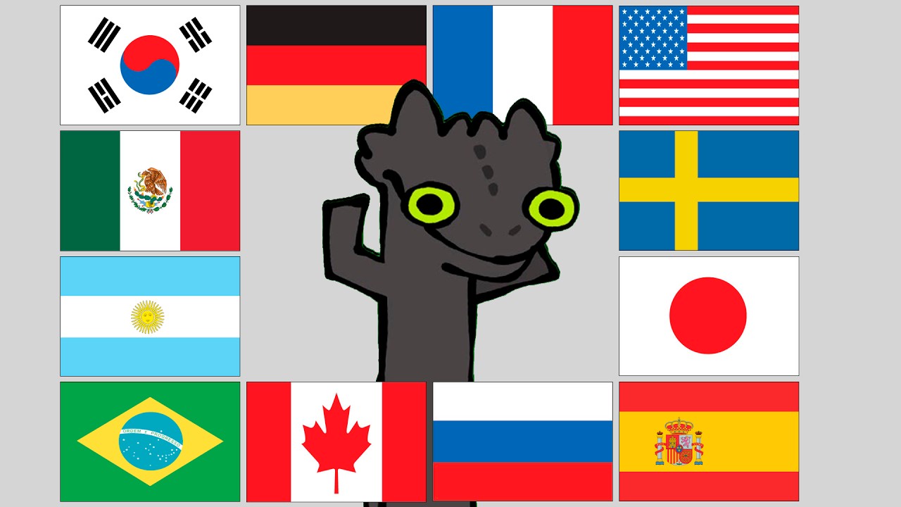 Toothless Dance in lots of countries