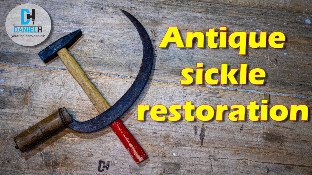Antique Rusty Sickle Restoration