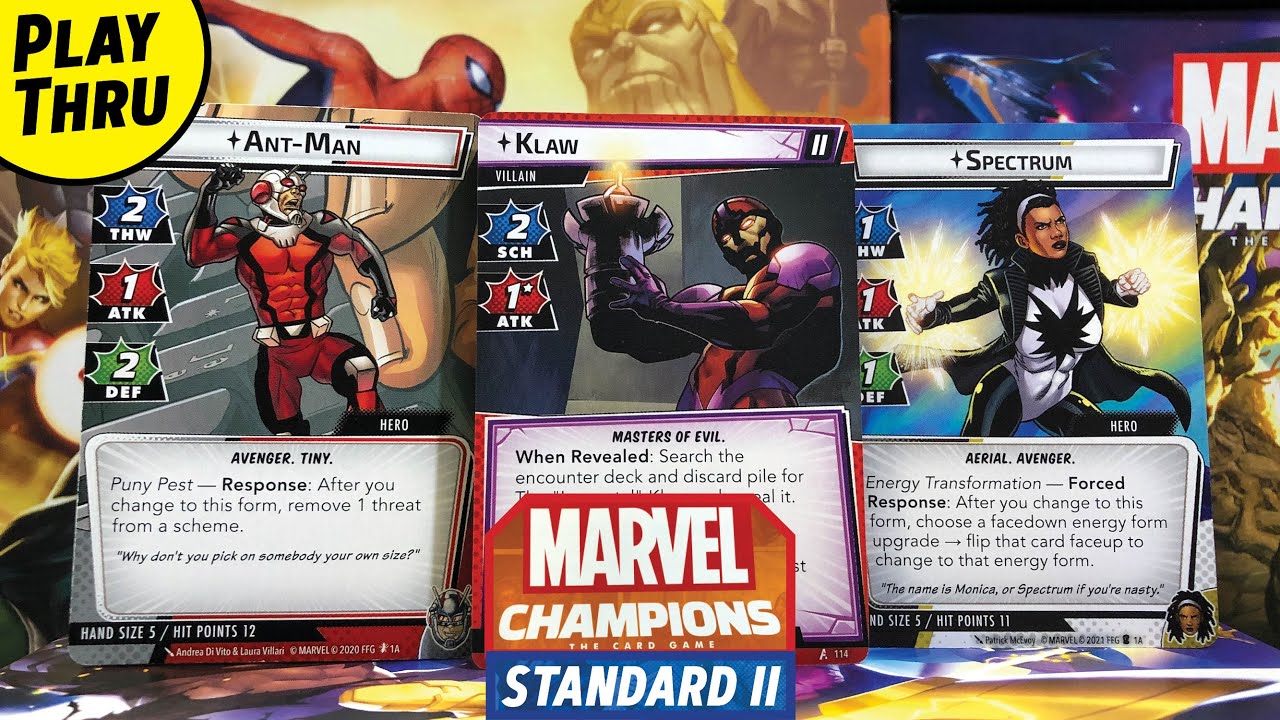 MARVEL CHAMPIONS  Standard II  Klaw vs Spectrum and Ant-Man  Solo Playthrough