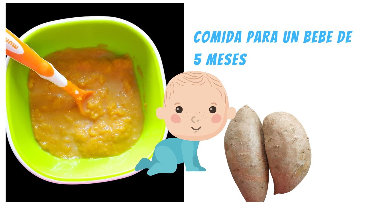 pure de papa dulce para bebe de 5 meses, papilla de sweet potato