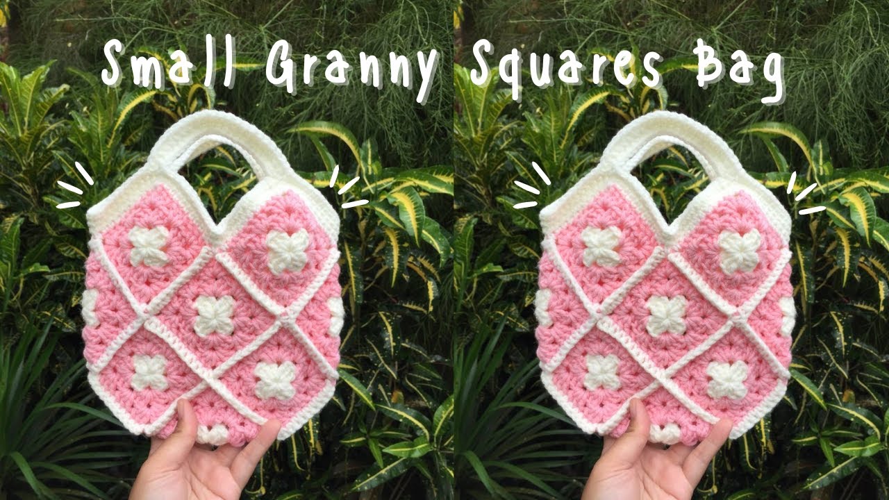 🧶How to make SMALL GRANNY SQUARE bag | GRANNY SQUARE🧶