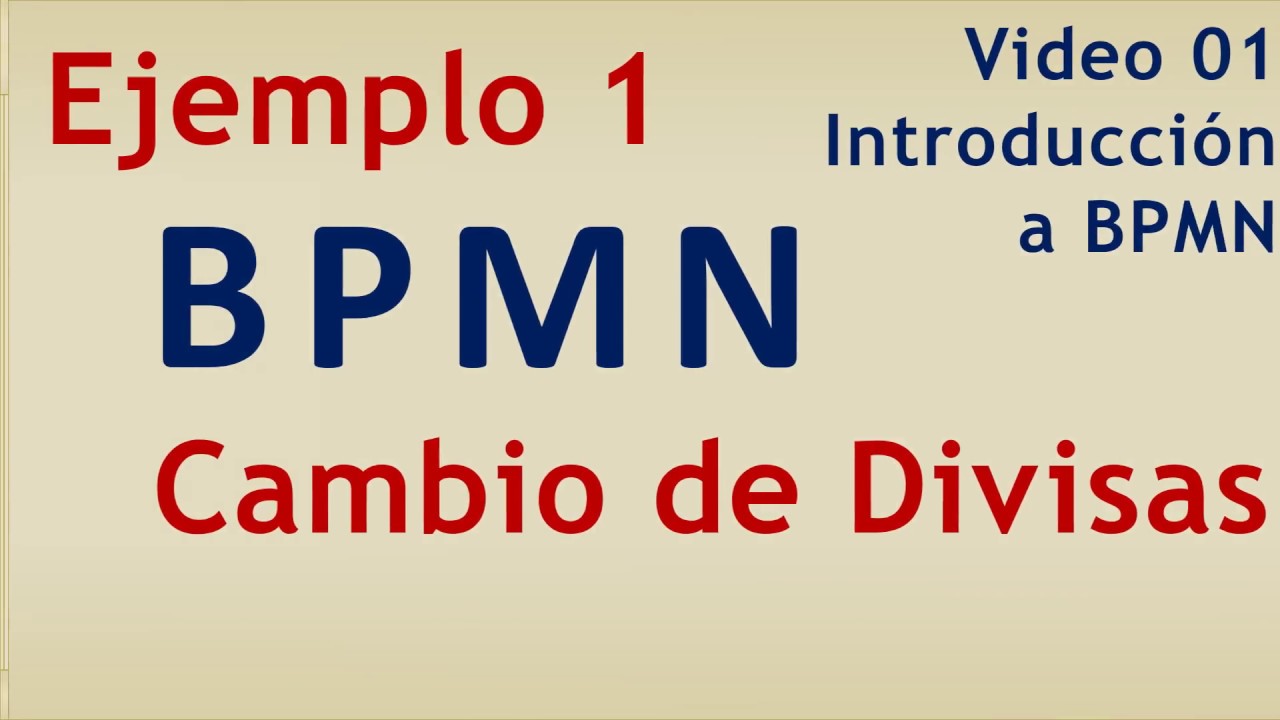 Ejemplo 1 BPMN. Cambio de Divisas. 01 / Introducción a BPMN