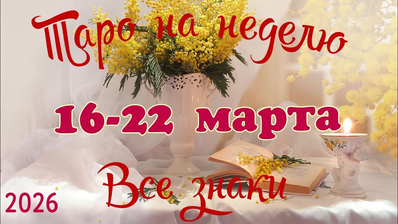 Таро-прогноз🎀 на неделю с 16 по 22 марта🌞🗝️Тайм-код в описании 🦢