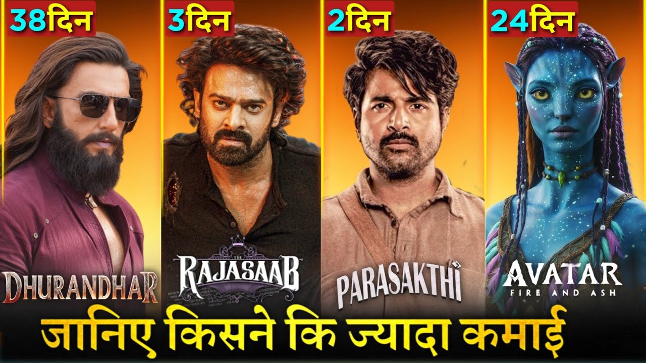 The Rajasaab Box Office Collection Day 3, Parasakthi, Dhurandhar, Avatar Fire And Ash