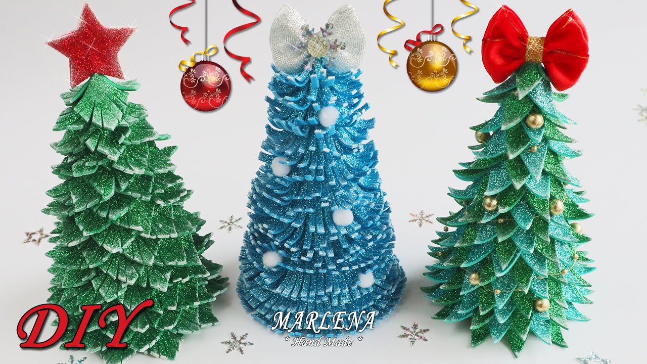 🎄 3 DIY ЁЛОЧКИ ИЗ ФОАМИРАНА 🎄 А какая ёлочка понравилась Вам?