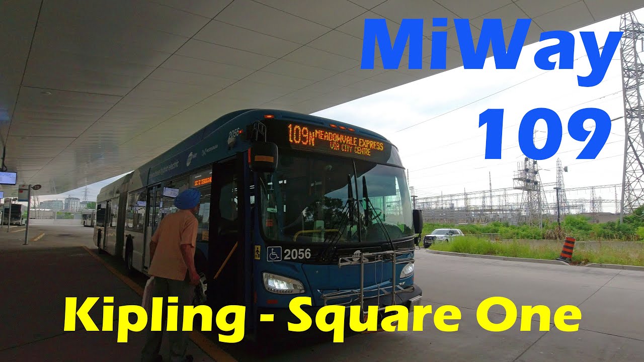 4K  MiWay Meadowvale Express Bus 109 Ride from Kipling Station to City Centre Transit Terminal