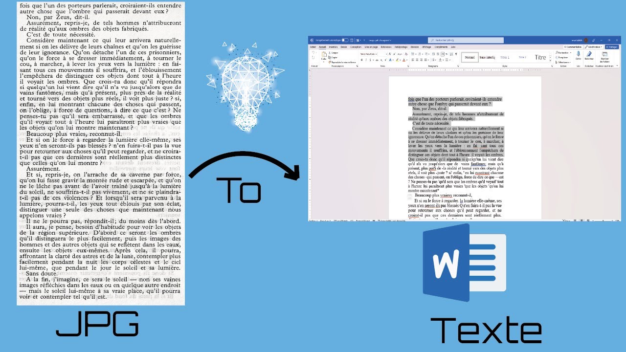 Comment convertir une image en un texte sur Word