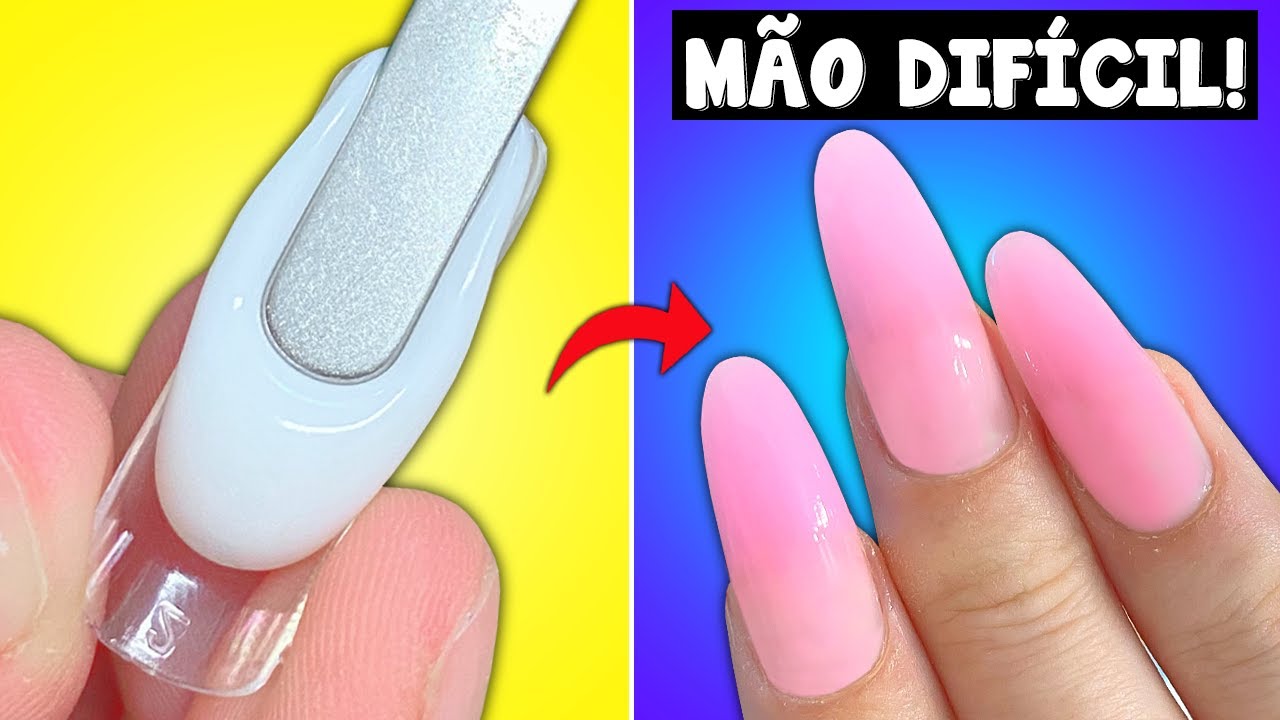 FIZ a mão DIFÍCIL usando POLYGEL *QUE TROÇO COMPLICADO!*