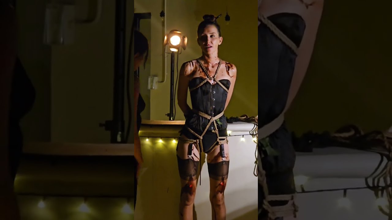 Chocolate Shibari performance | Tati Limati and Guzel Apsara