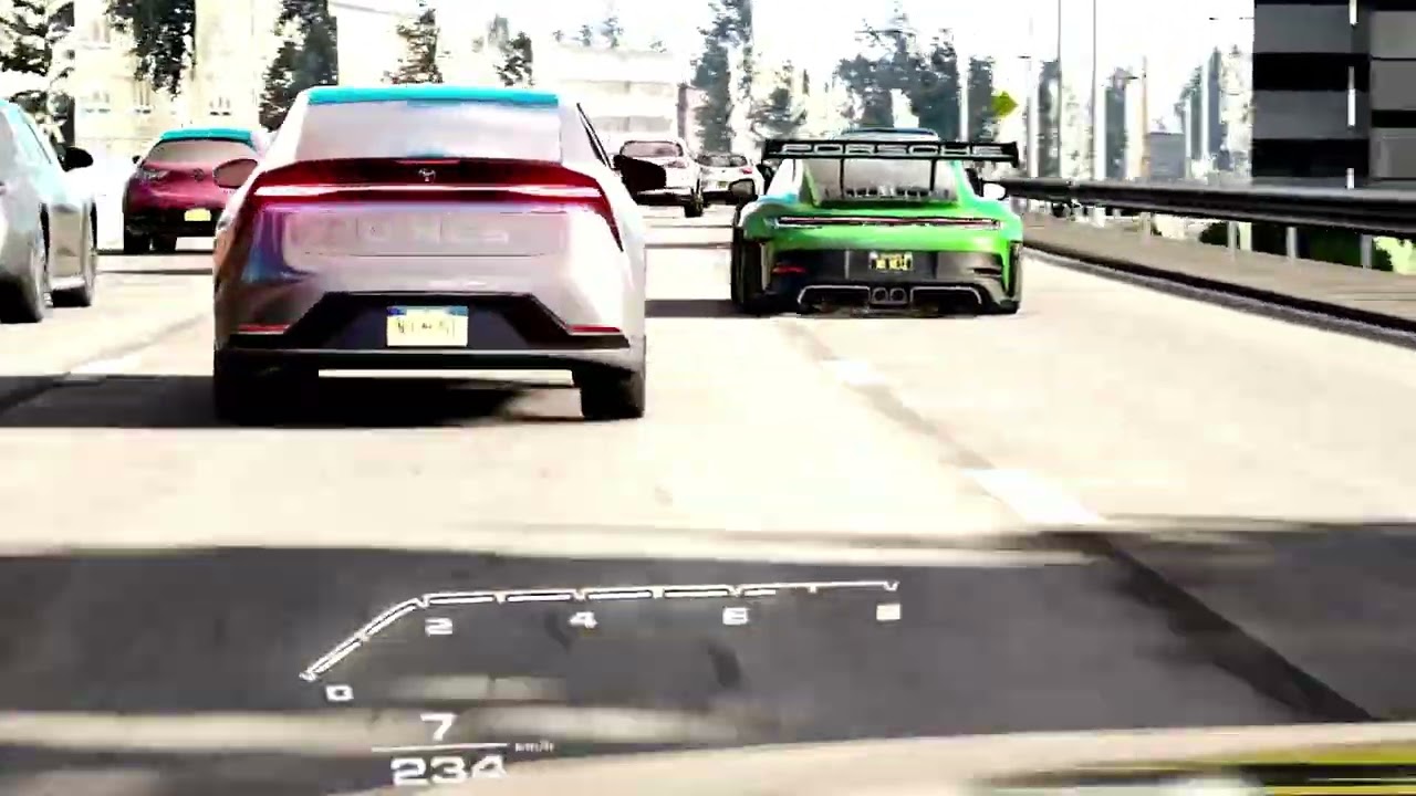 Chasing a 911 in a  Bmw M5 Comp