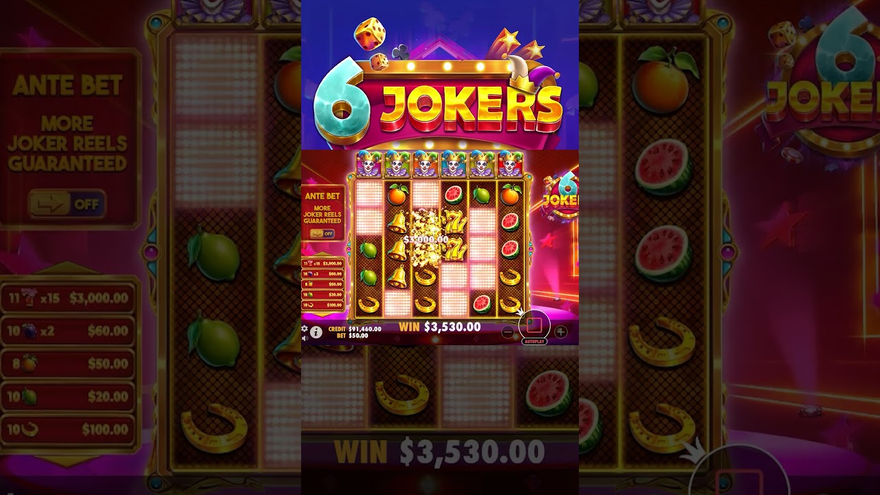 6 Jokers Slot 🃏 Big Win #slot #bigwin #shorts