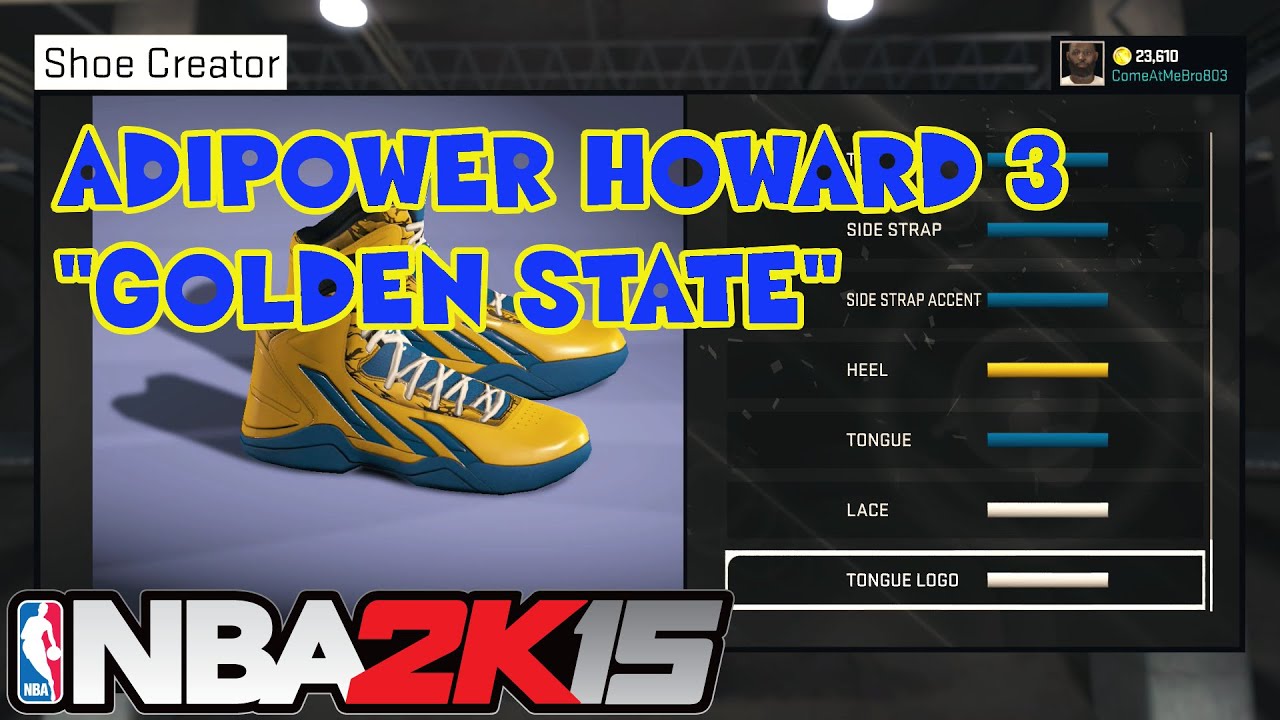 NBA 2K15 Shoe Creator | AdiPower Howard 3 Golden State | Xbox One