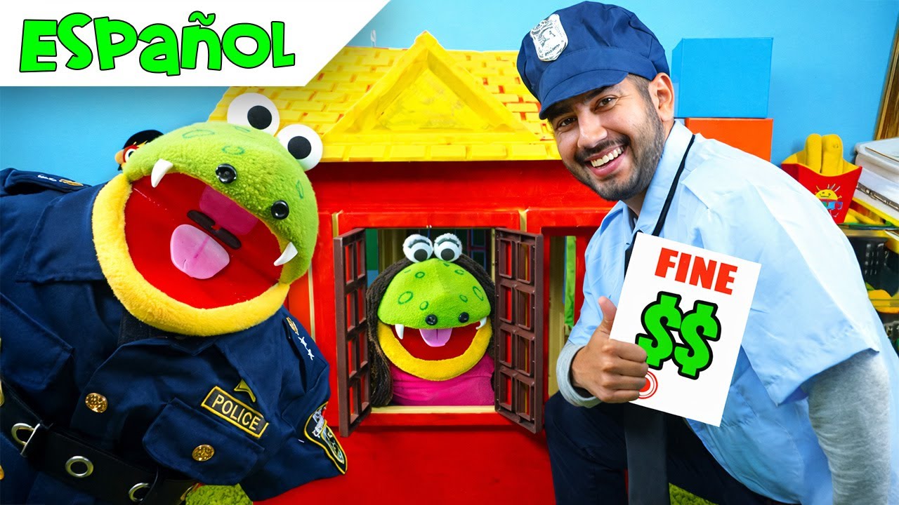 Policías en Juego de Imaginación. Ayuda a Gus el Cocodrilo Gomita  AprenderBuenos Hábitos para Niños