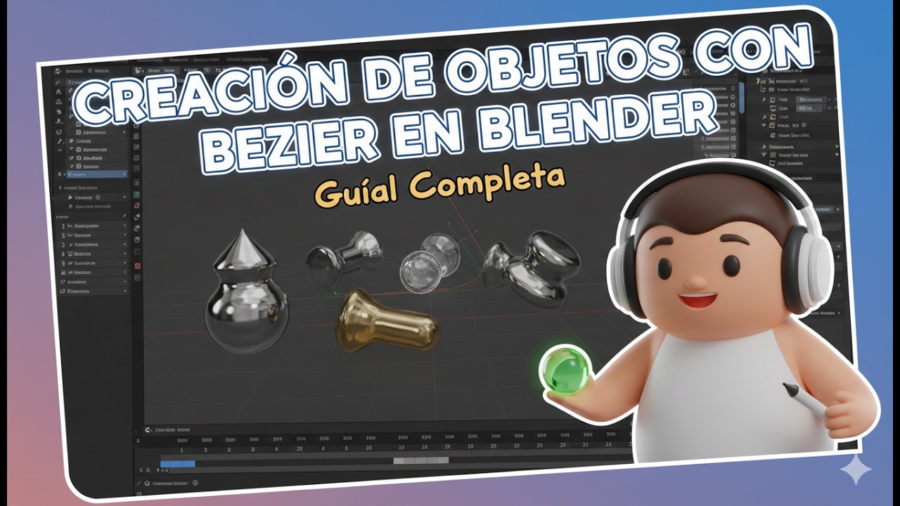 Creación de objetos 3D con Bezier en Blender