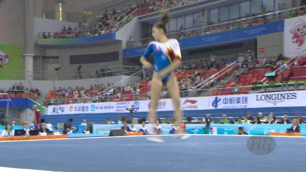 IORDACHE Larisa Andreea (ROU) – 2014 Artistic Worlds, Nanning (CHN) – Qualifications Floor