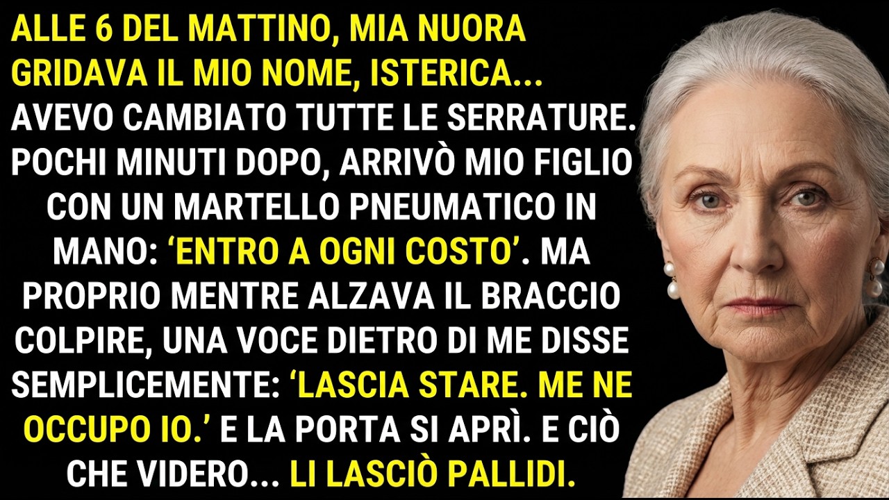 Mio figlio e mia nuora tentarono di sfondare la porta con una mazza… poi aprii e si bloccarono!